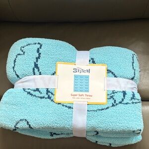 Disney Stitch Blue Throw Blanket